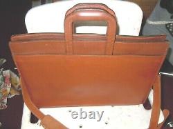 VTG Hartmann American tan Belting Leather Attache Briefcase With Strap 6