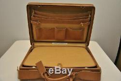 VTG Hartmann Leather Briefcase Attache Tan Brown 2 Keys Luggage Tags