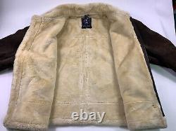 VTG Men's Phat Farm Leather Jacket Brown Beige Tan Winter Coat XX Large 5XL XXL