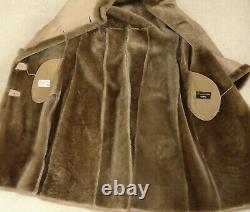VTG. WOMEN'S SAWYER OF NAPA AUTHENTIC SHEARLING LONG COAT sz 16 Made in USA