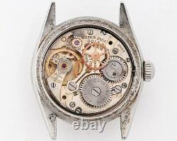 Vintage 1950's Rolex Stainless Steel Oysterdate Ref. 6066 with All Red Date Wheel