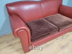 Vintage 2 Seater Faux Leather Tan Sofa Tan Vinyl Settee Vintage Cool Day Bed