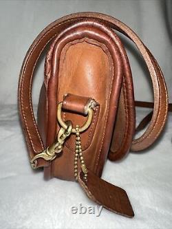 Vintage 90's COACH Ritchie Bag 9937 British Tan Leather Saddle Flap Crossbody
