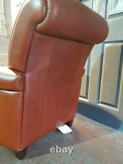 Vintage Antique Barker And Stonehouse Tan Leather Armchair