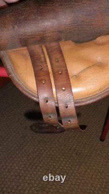 Vintage/Antique Tan Leather Pony Pad Saddle 14/15