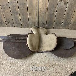 Vintage/Antique Tan Leather Pony Pad Saddle 15 Flap 10