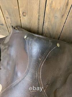 Vintage/Antique Tan Leather Pony Pad Saddle 16