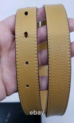 Vintage Authentic PRADA Women`s Tan Leather Belt 1C 1701 85/34