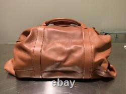 Vintage Authentic Tan Leather Coach Cabin Duffle Bag (Large No. 503)