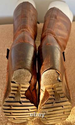 Vintage Bertie tan leather lace up boots size 4