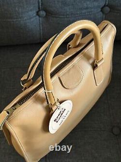 Vintage Bonnie Cashin For Meyers Slim Satchel Handbag Briefcase Tan Leather