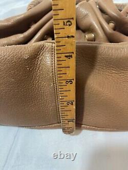 Vintage Bottega Veneta Tan Leather Intrecciato Shoulder Bag