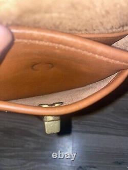 Vintage COACH British Tan Leather Mini Belt or Crossbody Bag turn lock