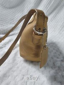 Vintage COACH C8C 4107 Soho Mini Tan Full Grain Leather Shoulder Crossbody Bag