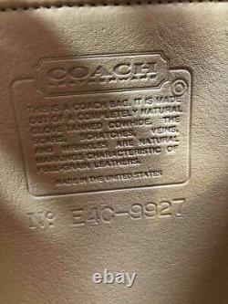 Vintage COACH Classic Willis Dark Tan Leather Crossbody Bag Made in USA #9927