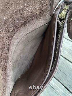 Vintage COACH Patricia Legacy Brown Tan Leather Flap Messenger Bag 9951