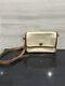 Vintage COACH Spectator Cream and Tan Solid Brass Turn Lock Glove tanned Leather