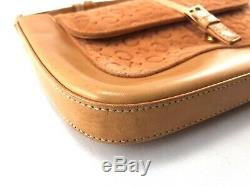Vintage Celine Monogram Leather Suede Handbag Tan Excellent Condition