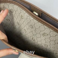 Vintage Christian Dior 70's Brown & Tan Honeycomb Magnetic Closure Shoulder Bag