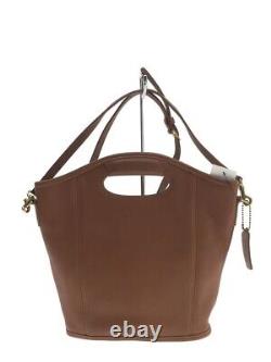 Vintage Coach 9993 Mini Shopper Bucket Tote Brith Tan Leather Cross Body Bag