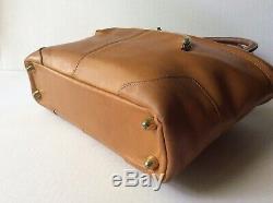 Vintage Coach Bonnie Cashin British Tan Caramel Leather Kisslock Bag Purse Tote