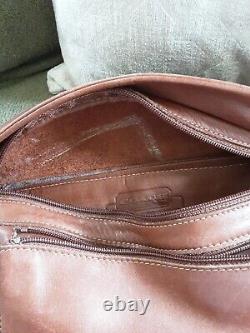 Vintage Coach British Tan Leather 214 Fanny Pack Medium Large Waist Fit EUC