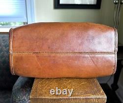 Vintage Coach British Tan Leather Satchel Doctors Bag Speedy Purse Made in NYUSA
