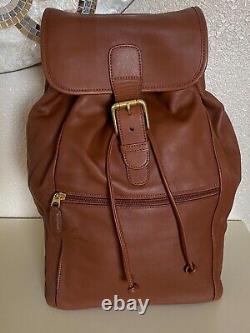 Vintage Coach British Tan Leather XL Backpack 0529
