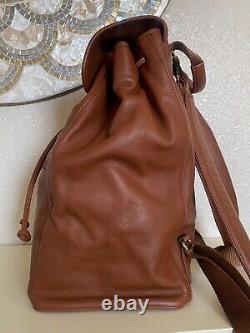 Vintage Coach British Tan Leather XL Backpack 0529