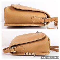 Vintage Coach Camel Tan Leather Companion Flap Crossbody Shoulder Bag 9076 y2k