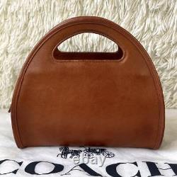 Vintage Coach Carousel top handle Bag 9942 Tan Leather Crossbody Strap Used JPN