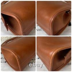 Vintage Coach Carousel top handle Bag 9942 Tan Leather Crossbody Strap Used JPN