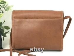 Vintage Coach Chrystie Bag British Tan Leather Crossbody Handbag Purse 9892