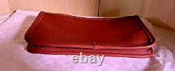 Vintage Coach Chunky Case Cosmetic Lined Bag British Tan Leather 7165