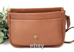 Vintage Coach City Bag British Tan Leather Crossbody Handbag 9790