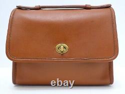 Vintage Coach Court Bag Crossbody/Shldr British Tan GTLeather #9870 Made in USA
