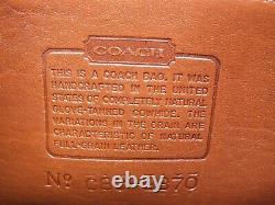 Vintage Coach Court Bag Crossbody/Shldr British Tan GTLeather #9870 Made in USA