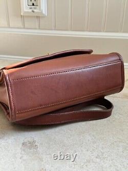 Vintage Coach Court Leather Shoulder Bag British Tan 9870