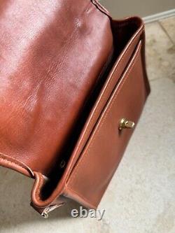 Vintage Coach Court Leather Shoulder Bag British Tan 9870