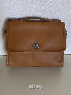 Vintage Coach Court Leather Shoulder Bag Tan Camel Nickel 9870