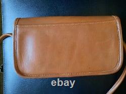Vintage Coach Dinky Tan Leather Crossbody 70s/80s Small Bag Purse