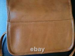 Vintage Coach Dinky Tan Leather Crossbody 70s/80s Small Bag Purse