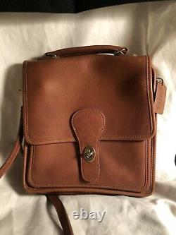 Vintage Coach Handbag British Tan Purse 9x9 Crossbody RARE New Condition