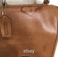 Vintage Coach Laptop Messenger British Tan Leather Executive Briefcase 5310