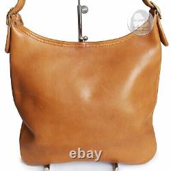 Vintage Coach Large Kisslock Shoulder Bag Bonnie Cashin Frame Bag Tan Leather