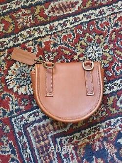 Vintage Coach Leather Belt Bag British Tan Hang Tag Made in USA