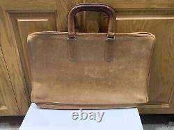 Vintage Coach Made in New York City USA British Tan Leather Business Briefcase
