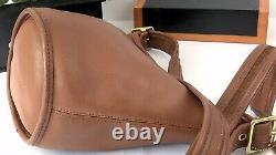 Vintage Coach Maggie Duffle Bucket Bag British Tan Leather Shoulder Handbag 9019