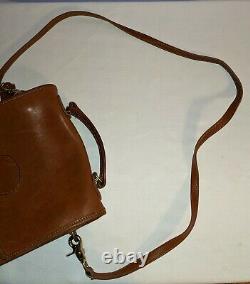 Vintage Coach Purse Station Bag in Tan Brown Leather Crossbody 5130 80s VTG RARE