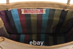 Vintage Coach Rare Leather Bonnie Cashin Stripe Interior Adorable Mini Tote